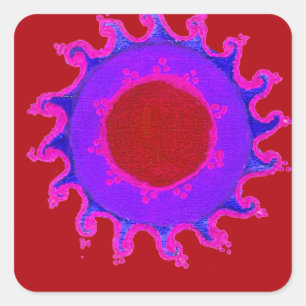 Sticker Magnifique motif indien Mehndi bordeaux incroyable
