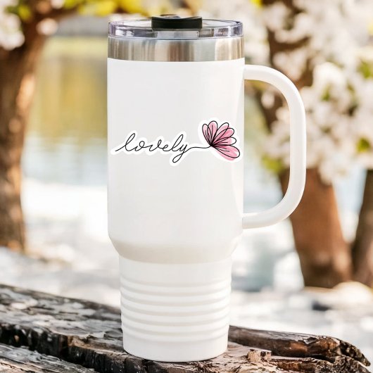 Sticker Magnifique Ordinateur portable à fleurs Word | Sti