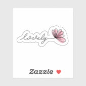 Sticker Magnifique Ordinateur portable à fleurs Word | Sti (Feuille)