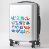 Sticker Magnifique série de caricatures d'animaux (Sur valise)