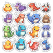 Sticker Magnifique série de caricatures d'animaux (Devant)