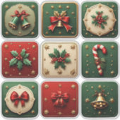 Sticker Magnifiquement conçus biscuits de Noël (Devant)
