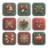 Sticker Magnifiquement conçus biscuits de Noël (Devant)