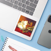 Sticker Magnolia sur Red Velvet Martin Johnson Heade (Ordinateur portable avec iPhone)