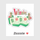 Sticker Mahjong gagnant | Good Fortune Talisman (Feuille)