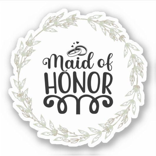 Sticker Maid of honor (Devant)