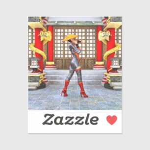Sticker Maiden, guerrier asiatique