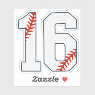 Sticker Maillot de Baseball Numéro 16