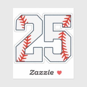 Sticker Maillot de Baseball Numéro 25