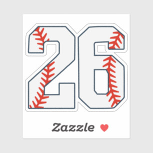Sticker Maillot de Baseball Numéro 26