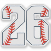 Sticker Maillot de Baseball Numéro 26 (Devant)