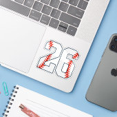 Sticker Maillot de Baseball Numéro 26 (Ordinateur portable avec iPhone)