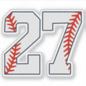 Sticker Maillot de Baseball Numéro 27 (Devant)