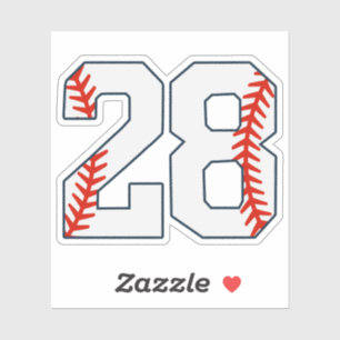 Sticker Maillot de Baseball Numéro 28