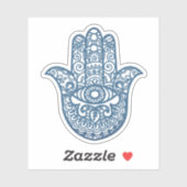Sticker Main Blue Khamsa Bonne chance (Feuille)