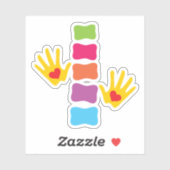 Sticker Main chiropratique et épine (Feuille)