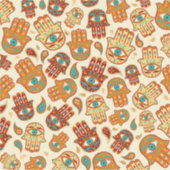 Sticker Main de Hamsa - Main de Fatima Turquoise Terracott (Devant)