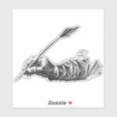 Sticker Main de rédaction (Feuille)