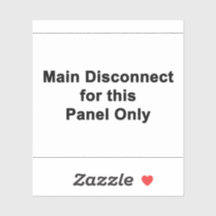 Main Disconnect For This Panel Only