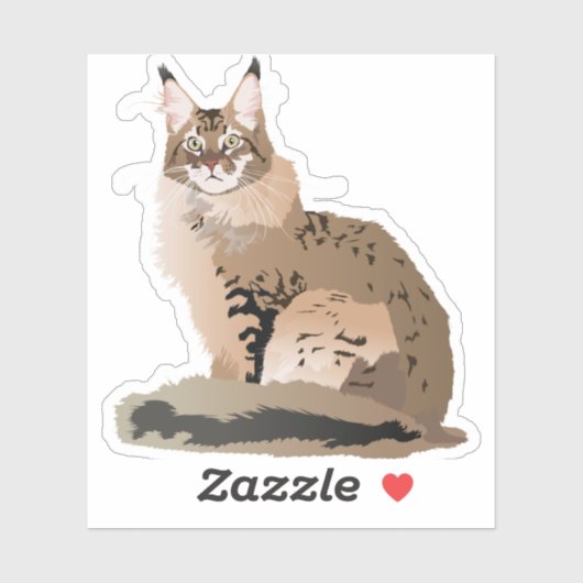 Sticker Maine Coon (Feuille)