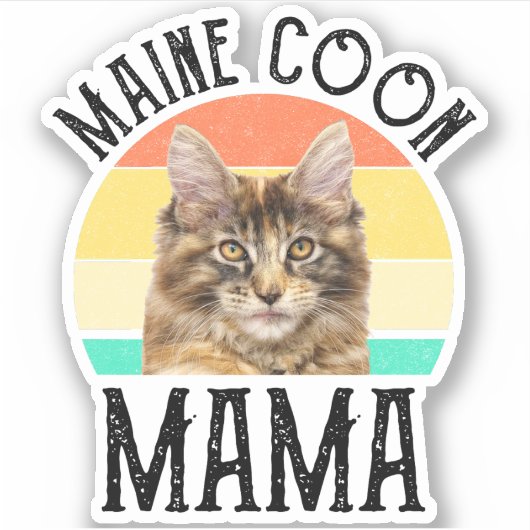 Sticker Maine Coon Mama (Devant)
