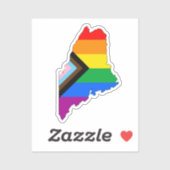 Sticker Maine State Pride LGBTQ Progress Pride (Feuille)