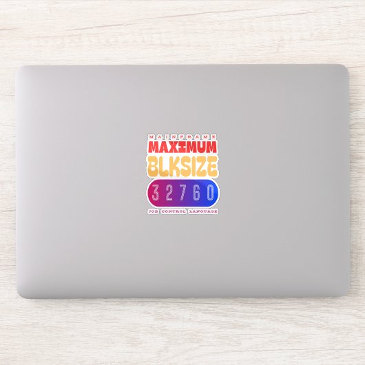 Sticker Mainframe Job Control Language (JCL) Maximum Block (Ordinateur)