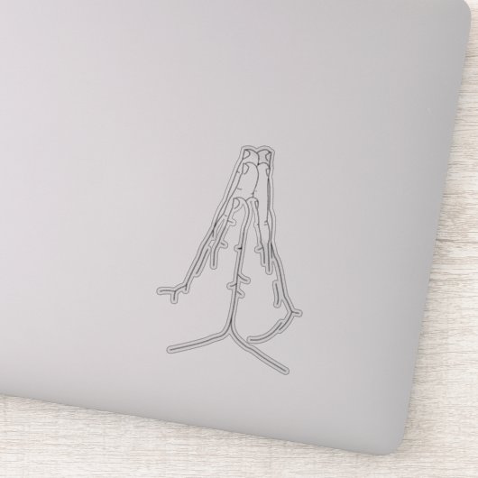 Sticker Mains de prière, Stick d'art simple ligne (Détail)