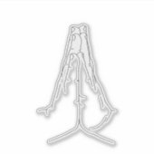 Sticker Mains de prière, Stick d'art simple ligne (Devant)