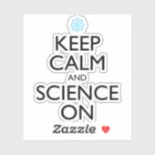 Sticker Maintenez Le Calme Et La Science Sur (Feuille)