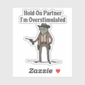 Sticker Maintenir Sur Im Sticke De Grenouille De Cowboy Su (Feuille)