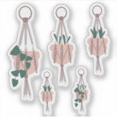 Sticker Maison Botanique Hanging Plantes Multiples Verdure (Devant)