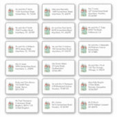 Sticker Maison de Noël 18 Nom individuel Adresses (Devant)