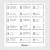 Sticker Maison de Noël 18 Nom individuel Adresses (Feuille)