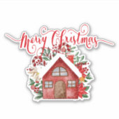 Sticker maison de Noël Joyeux (Devant)