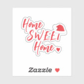 Sticker Maison de vacances Noël maison douce Santa chapeau (Feuille)