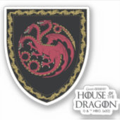 Sticker MAISON DU DRAGON | Maison Targaryen Crest (Devant)