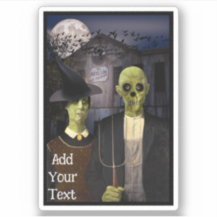 Sticker Maison hantée Asile Halloween