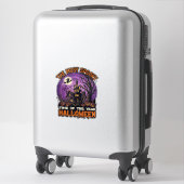 Sticker Maison hantée de Halloween la plus effrayante Sorc (Sur valise)