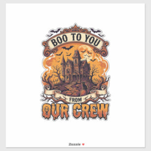 Sticker Maison Hantée De L'équipage Boo You Halloween_1