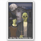 Sticker Maison hantée Halloween American Gothic (Devant)