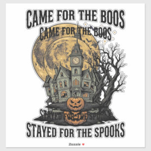 Sticker Maison Hantée Halloween Gravure Vintage T-shirt Ép