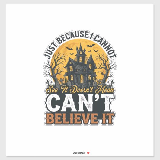 Sticker Maison Hantée Halloween Incroyable Vintage (Feuille)