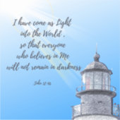 Sticker Maison légère avec John 12:46 (Devant)