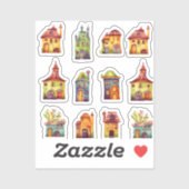 Sticker Maisons Fantaisistes (Feuille)