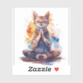 Sticker Maître de yoga de chat (Feuille)