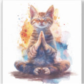 Sticker Maître de yoga de chat (Devant)