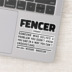 Sticker Maître d'escrime Nom Professeur d'escrime Drôle Fa