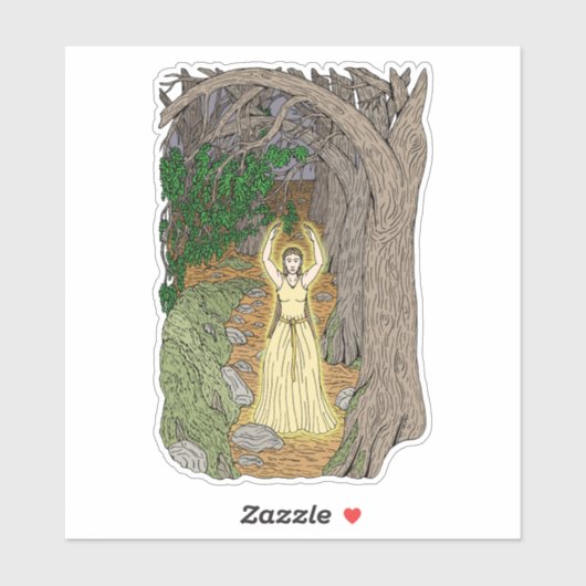 Sticker Maîtresse Eldritch (Fairy Lady in Woods) (Feuille)