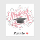 Sticker Maîtrise Il Maîtrise Diplômé MBA (Feuille)